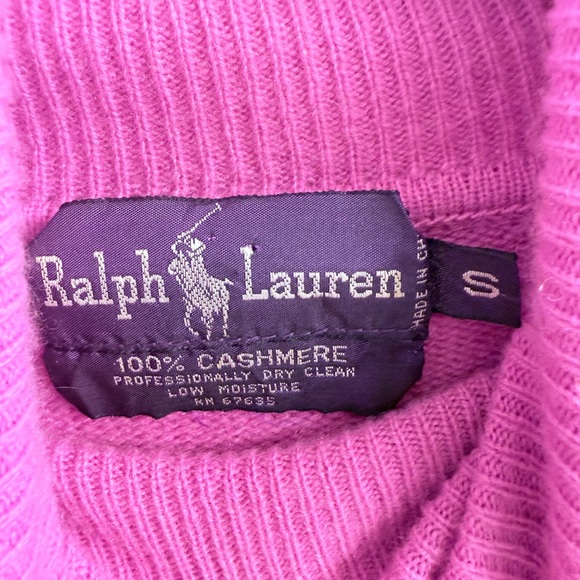 Ralph Lauren Dresses & Skirts - Ralph Lauren 100% Cashmere Women's Sweater Turtleneck Dress  Pink